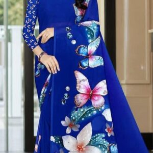BUTTERFLY PRINTED SAREE
