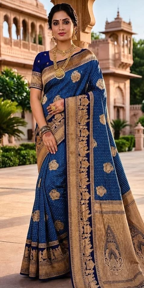 LINED PATTU SAREEE